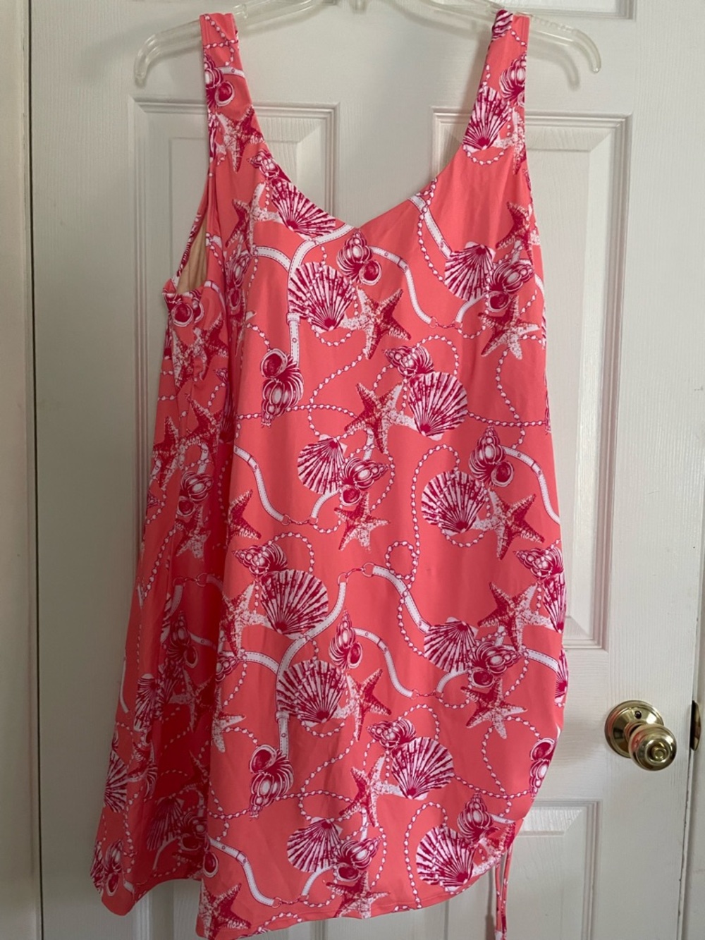 Coral Seashell Print One Piece Bathing Suit Size 24W‎